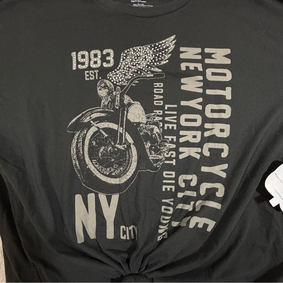 Organic Generation Graphic Tee Black Motorcycle NYC Graphic Shirt L - Picture 6 of 10